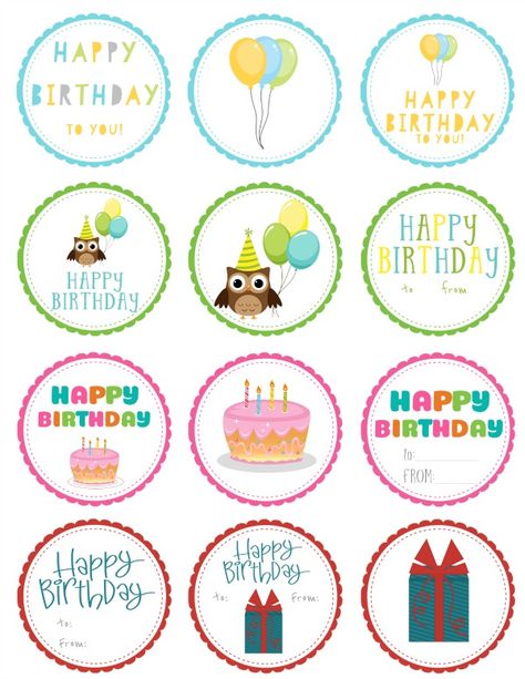 Free-Printable-Birthday-Gift-Tags-Download Free Birthday Gift Tags, Free Printable Gift Tags Birthday, Free Printable Birthday Tags, Free Birthday Gifts, Birthday Gift Tags Printable, Free Birthday Stuff, Birthday Gift Tags, Birthday Tags Printable, Birthday Gift Labels