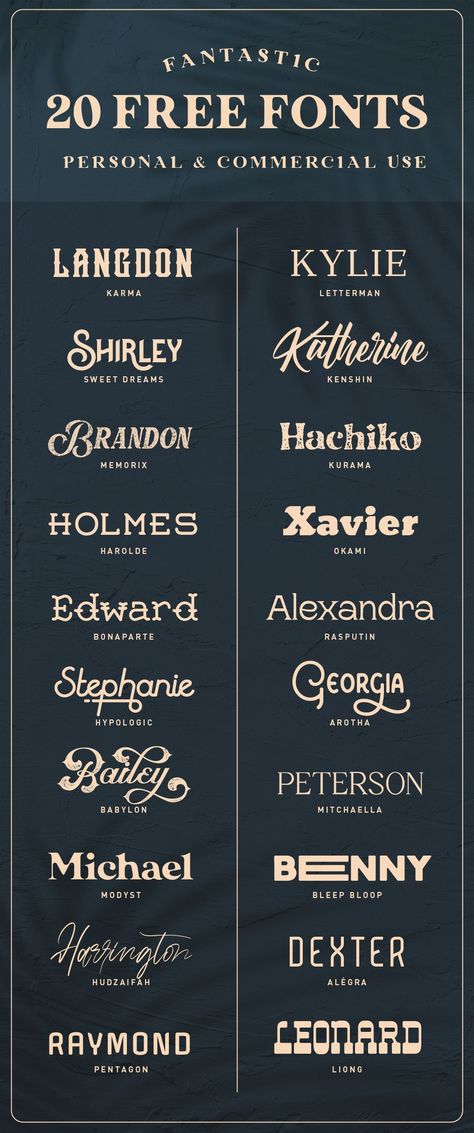 20 Free Fonts To Easily Create Fantastic Brand Identity Script Fonts, Fonts, Logos, Vintage Fonts, Free Fonts Download Typography, Vintage Fonts Free, Free Fonts For Designers, Free Script Fonts, Fonts Alphabet