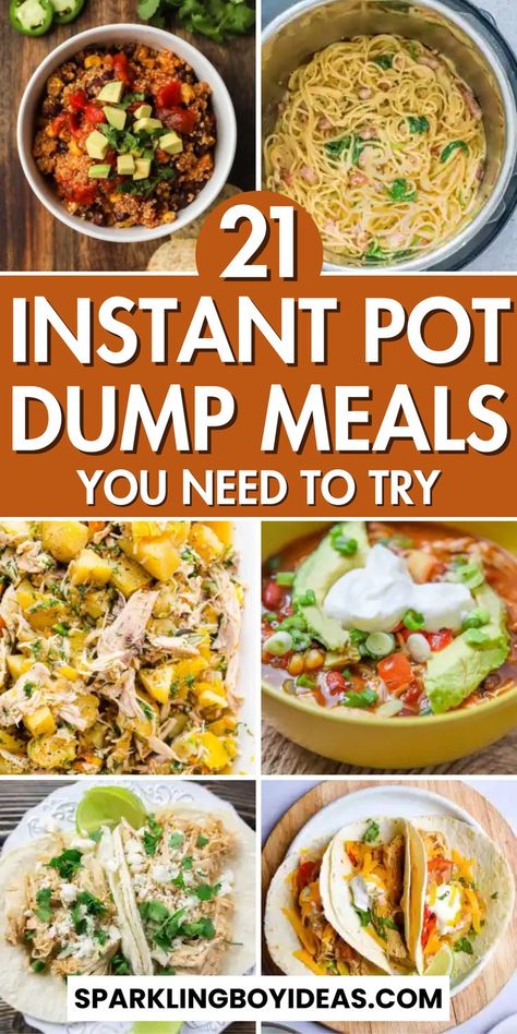 Looking for easy and convenient weeknight dinners? Try these delicious instant pot dump meals! With instant pot dump and go recipes, you can enjoy hassle-free cooking. From one-pot wonders to freezer-friendly recipes, these instant pot dump recipes are perfect for busy weeknights. Prepare your ingredients, dump them into the Instant Pot, and let it work its magic. Enjoy cheap and easy meals without the fuss. Discover the joy of dump and cook with these time-saving recipes. Nutrition, Instant Pot Freezer Meals, Pressure Cooker Freezer Meals, Dump Recipes Dinner Crock Pots, Cheap Instant Pot, Crock Pot Dump Meals, Easy Crockpot Dump Meals, Instant Pot Freezer, Lazy Instant Pot Recipes