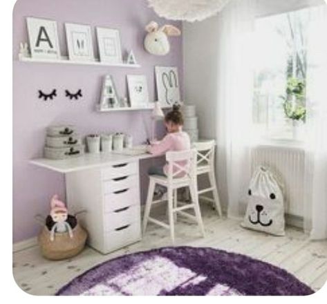 Ikea, Girls Bedroom, Kids Bedroom Designs, Girls Room Desk, Tween Room, Toddler Bedroom Girl, Kids Room Design, Shared Girls Room