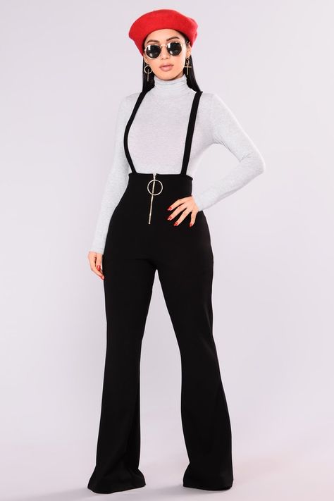 Suspenders Casual, High Waist Jumpsuit, Buckle Pants, Style Overalls, Jumpsuit Casual, Retro Streetwear, Suspender Pants, Long Romper, Casual Jumpsuit