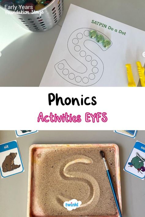 Phonics activities for eyfs. Click on the pin to download these satpin phonics resources. Fun phonics activities to keep children engaged. Phonics Activities, Phonics Early Years, Teaching Phonics, Fun Phonics Activities, Phonics Games Eyfs, Multisensory Activities, Phonics Interventions, Phonics Games, Multi Sensory Learning