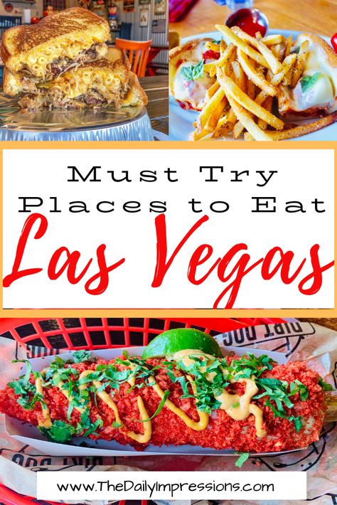 Las Vegas is known as the entertainment capitol of the world but it should also be known for its plethora of food options. From Tacos to gourmet hot dogs, insane desserts to buffets, Las Vegas has it all for every budget. Here is our compiled list of our foodie finds and  Must Try places to eat in Las Vegas on and off the strip. #cheapthingstoeatinlasvegas #budgetfriendlyrestaurantsinlasvegas #thingstoeatonthestrip #thingstoeatoffthestrip #bestrestaurantsinlasvegas Trips, Grand Canyon, Ideas, Las Vegas, Las Vegas Eats, Restaurants In Vegas, Vegas Restaurants, Best Food In Vegas, Las Vegas Restaurants