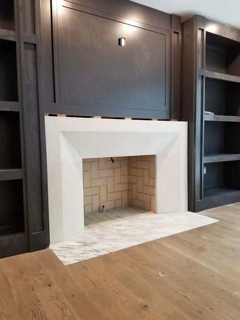 Cast Stone Fireplace | Limestone Mantel Surround | Precast Fireplaces Design, Decoration, Dekorasyon, Modern, Haus, Interieur, Home Design, Salon Marocain, Foyer