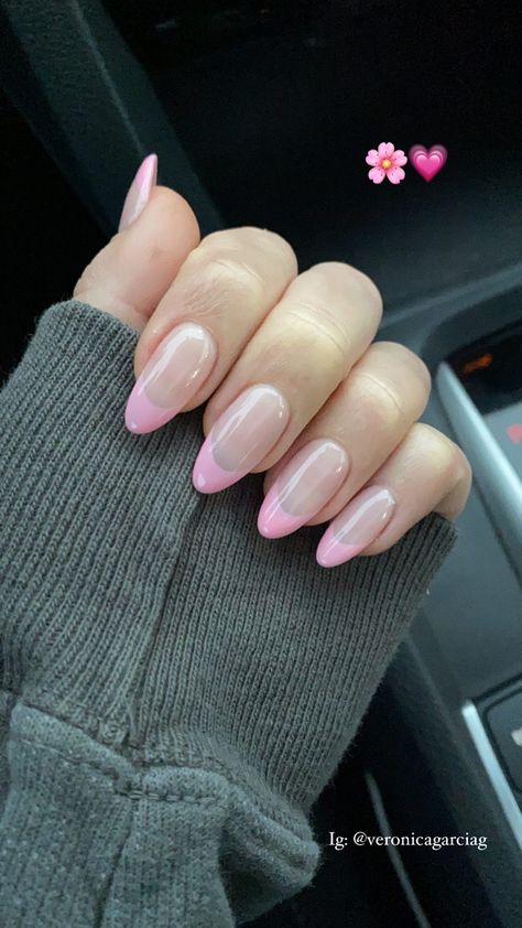 French Tip Nails, Pink French Manicure, Nails Inspiration, Best Acrylic Nails, Pink Tip Nails, Nail Trends, Almond Nails Pink, Trendy Nails, Cute Acrylic Nails