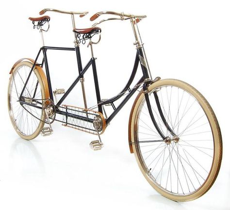 1895 Victor double-steering tandem bike Tandem, Vintage, Vintage Bicycles, Tricycle, Retro, Bike Parts, Bike Ride, Tandem Bicycle, Bicycle Bike