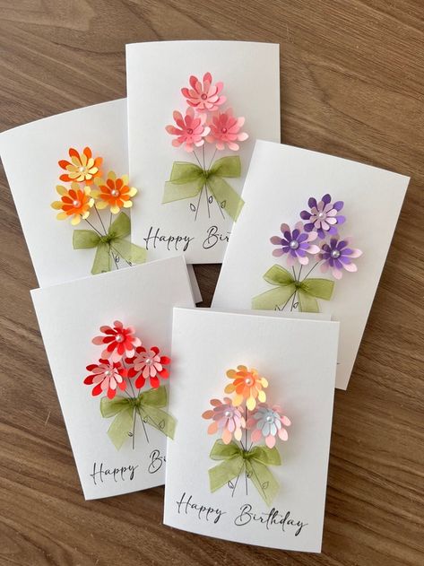 Handmade Birthday Cards, Handmade Cards, Greeting Cards Handmade, Greeting Cards Handmade Birthday, Simple Cards Handmade, Paper Greeting Cards, Cards Handmade, Simple Handmade Cards, Simple Cards