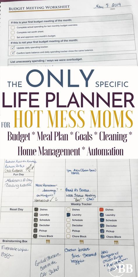 Agree. This is the best daily life planner for busy moms. I have ADHD and this is the only planner that ever worked with my ADHD brain. It handles my daily schedule, automates my home routines, manages the budget, meal planning and helps me with time management.  I think I tried every life planner available in 2019, and this is the only one that worked. I've been using it for about 8 months now. Organisation, Ideas, Life Planner, Home Management Binder, Adhd, Diy, Best Planners For Moms, Budget Mom, Budgeting
