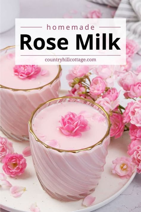 Dessert, Chocolates, Snacks, Smoothies, Desserts, Milk Tea Recipes, Tea Recipes, Drink Milk, Rose Recipe