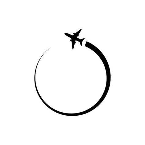 Plane Circle Maneuver Logo Icon Design Template Vector Graphic Design, Line Art, Logos, Vector Graphics, S Logo Design, Logo Inspiration, Logo Concept, Travel Logo, Logo Design