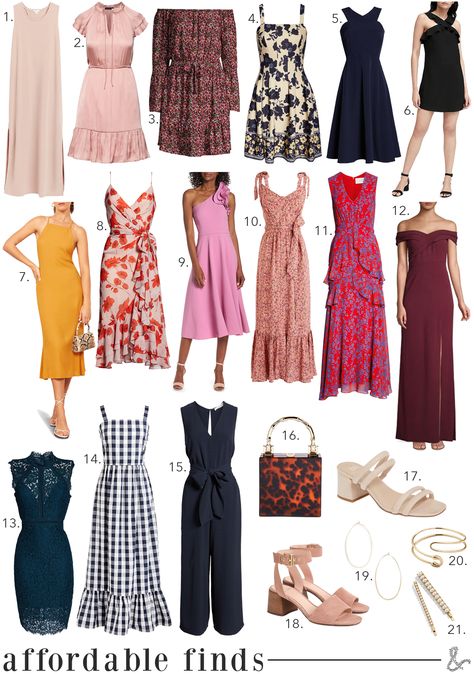 Affordable Wedding Guest Outfit Ideas - wit & whimsy Summer, Outfits, Casual Chic, Wardrobes, Casual, Inspiration, Ideas, Guest Dresses, Wedding Guest Dress Summer