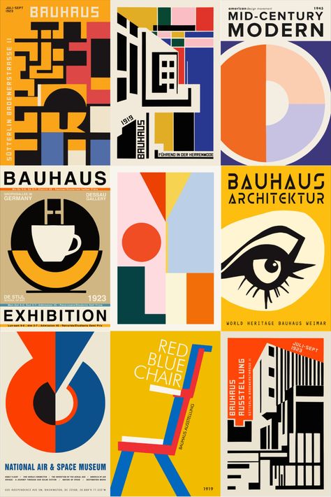 #etsy #bauhaus #midcenturymodern #modern #poster Bauhaus, Graphic Design Posters, Retro, Design, Museums, Bauhaus Poster Design, Bauhaus Design Poster, Bauhaus Graphic Design, Modern Retro Graphic Design