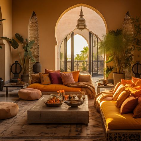 Captivating Moroccan living room with vibrant rugs, intricate lanterns, and timeless elegance. An inviting oasis of warmth and charm for the perfect home retreat. Decoration, Design, Dekoration, Moroccan Room, Moroccan Style Interior, Moroccan House Interior, Moroccan Interior Design, Interieur, Moroccan Style Home