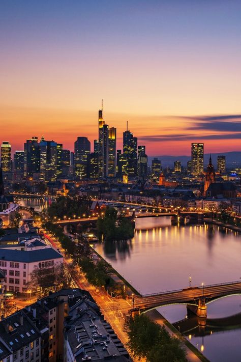 10 Best Things To Do At Night In Frankfurt, Germany Trips, Fotos, Nederland, Deutschland, Trip, Beautiful Landscapes, Beautiful Architecture, Beautiful Places, City