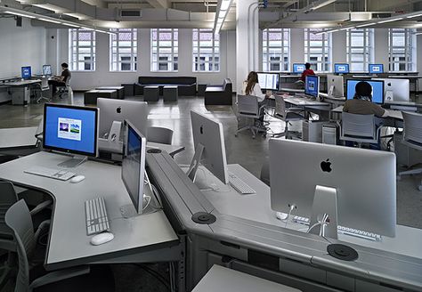 One of our two 24-hour computer labs. This one is in the Taubman Center and is primarily comprised of iMacs, but they all dual-boot, & we also have scanners, printers, Cintiq interactive computers, & more! Architecture, Design, Computer Center, Computer Lab Design, Computer Lab, Laboratory Design, School Computer Lab Design, School Computer Lab, Computer Room