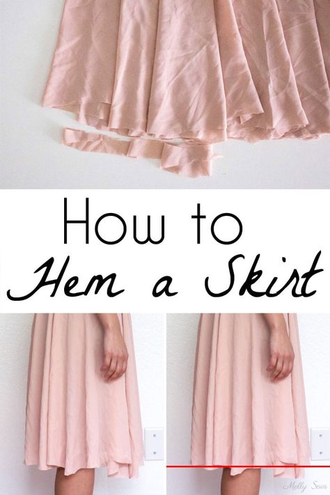 How to Hem a Skirt (and Dresses) Sewing Projects, Sewing Patterns, Sewing Tutorials, Amigurumi Patterns, Sewing, Sewing For Beginners, Sewing Projects For Beginners, Sewing Hacks, Sewing Patterns Free