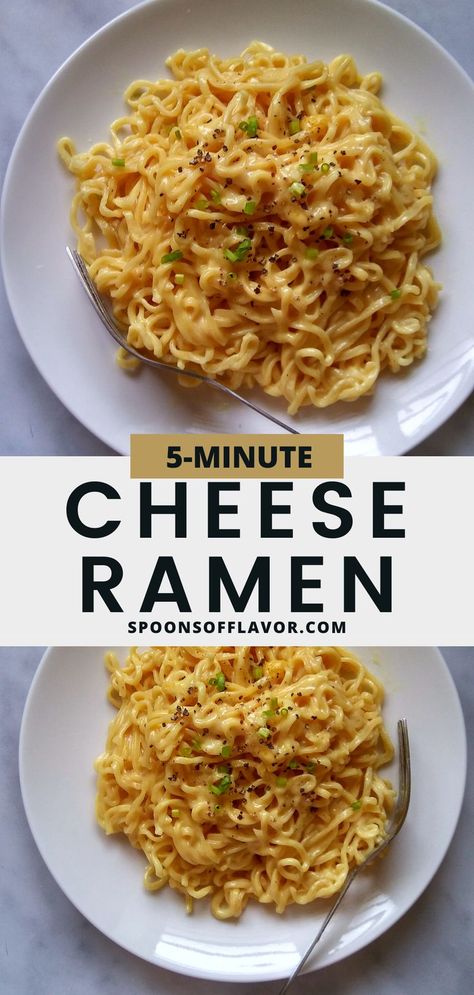 Cheesy ramen on white plate Smoothies, Ramen, Pasta, Healthy Recipes, Noodle Recipes Easy, Quick Meals, Easy Meals, Ramen Noodle Recipes Easy, Cooking Recipes