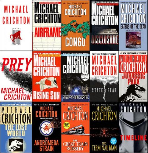 Michael Crichton Books Book Nerd, Films, Michael Crichton Books, Michael Crichton, Favorite Authors, Book Worth Reading, Book Authors, Worth Reading, Book Nooks
