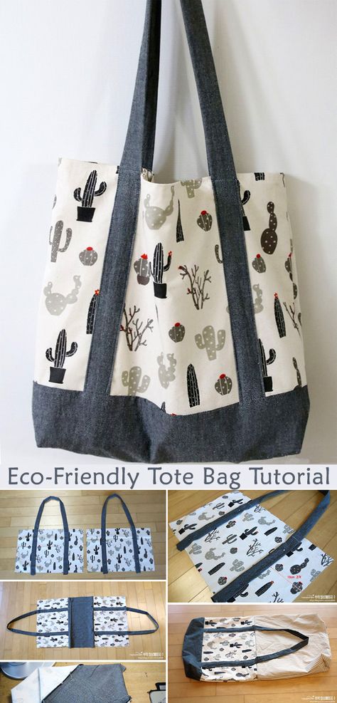 Canvas Bag Pattern Sewing Projects, Sewing Totes And Bags Free Pattern, Cloth Bag Pattern, Pattern For Bags Sewing, Diy Fabric Bags Totes, Beginner Tote Bag Sewing Projects, Tote Bag Patterns To Sew Free, Sewing Patterns Gifts, Diy Sewing Machine Bag