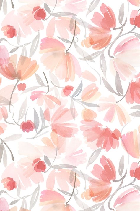 Capturing soft blooms and their delicate petals in a surface pattern 😍 🌸 Yao Cheng Design + Flower Art + Watercolor Cosmos + Floral Pattern Iphone, Floral, Floral Watercolor Background, Watercolor Floral Wallpaper, Floral Pattern Wallpaper, Watercolor Flower Background, Watercolor Floral Pattern, Floral Background, Watercolor Floral Print