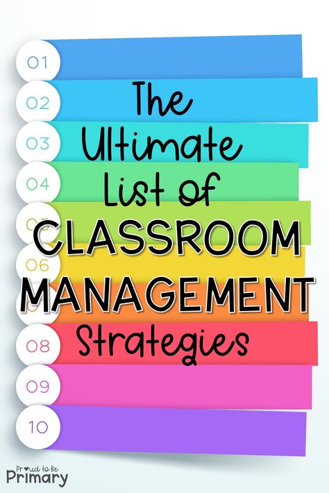 The ultimate list of classroom management strategies for the primary classroom directly from teachers in the classroom. Their ideas are organized into verbal and non-verbal strategies, parent communication tips, ideas for rewards and prizes, games, brain breaks, and visual classroom management strategies. #classroommanagement #timemanagement #backtoschool #classroomorganization #brainbreaks #classroom ideas Pre K, Classroom Management Tips, Classroom Management Strategies, Classroom Behavior Management, Classroom Management Plan, Positive Classroom Management, Classroom Expectations, Classroom Discipline, Classroom Behavior