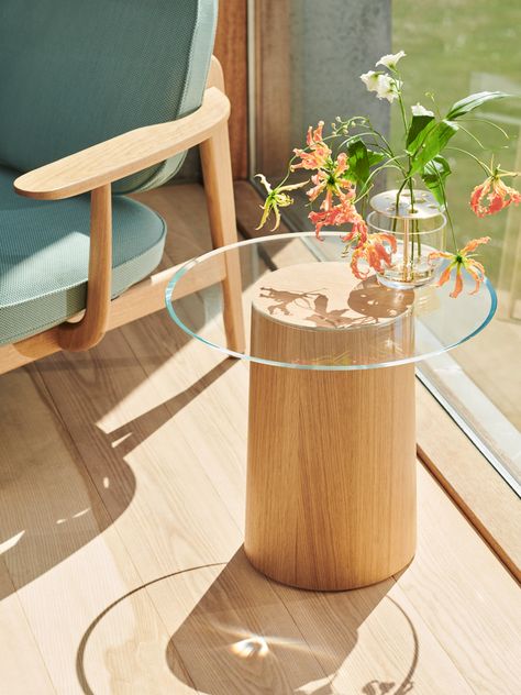 Glass end tables