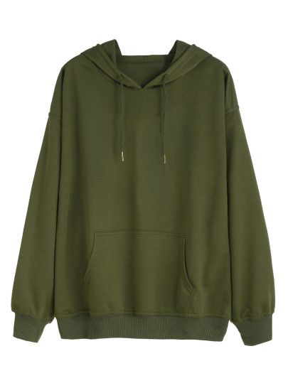 Shop Army Green Drawstring Pocket Hooded Sweatshirt online. SheIn offers Army Green Drawstring Pocket Hooded Sweatshirt & more to fit your fashionable needs. Hoodie, Tops, Giyim, Kaos, Model, Styl, Mode Wanita, Pullover, Cut Up Shirts