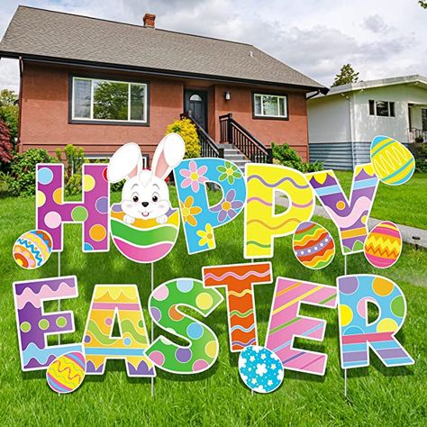 Decoration, Easter Yard Decorations, Easter Yard Art, Easter Door Decor, Easter Decorations Outdoor, Easter Outdoor, Easter Egg Decorating, Easter Prop, Easter Garden