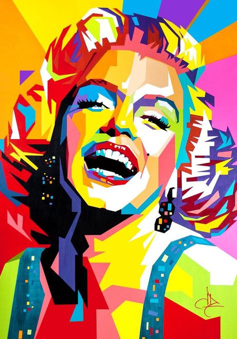 Marilyn - POP-WOW! Painting in 2022 | Pop art portraits, Pop art painting, Pop art images Abstract Art, Art Drawings, Caricature, Abstract Portrait, Fine Art, Portrait Art, Original Art, Pop Art Portraits, Artwork