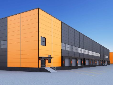 exterior of a commercial warehouse | Without Limits Exterior, Industrial, Design, Architecture, Warehouse Exterior Design, Warehouse Design Exterior, Warehouse Facade, Industrial Building Facade, Commercial Design Exterior