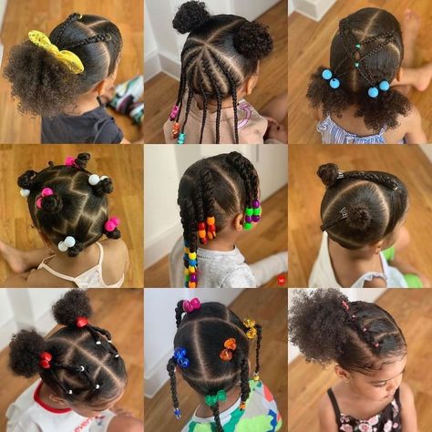 Kids Curly Hairstyles, Toddler Hairstyles Girl, Kids Hairstyles Girls, Kids Hairstyles, Baby Girl Hairstyles Curly, Black Toddler Hairstyles, Toddler Hair, Black Baby Hairstyles