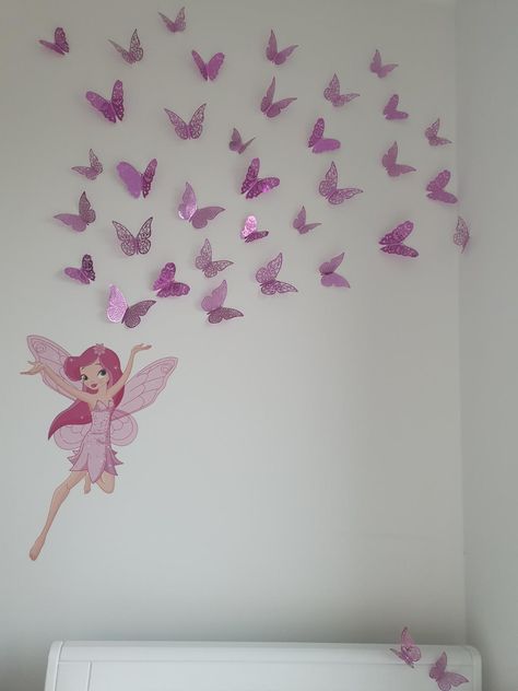 Decoration, Butterfly Room Decor, Butterfly Bedroom Ideas Kids, Kids Bedroom Wall Art, Girls Wall Decals, Butterfly Room, Girls Room Decor, Wall Stickers For Girls, Butterfly Bedroom