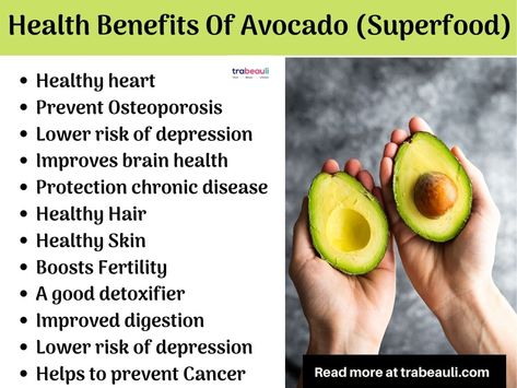What are the health benefits of avocado? - Best Beauty Lifestyle Blog Health, Avocado, Osteoporosis, Fertility Boost, Brain Health, Health Benefits, Improve Digestion, Health Facts, Nutrients In Avocado