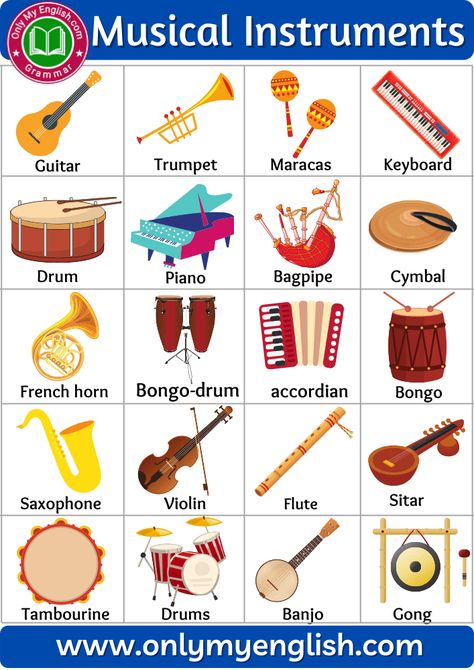 Musical Instruments Name List a-z