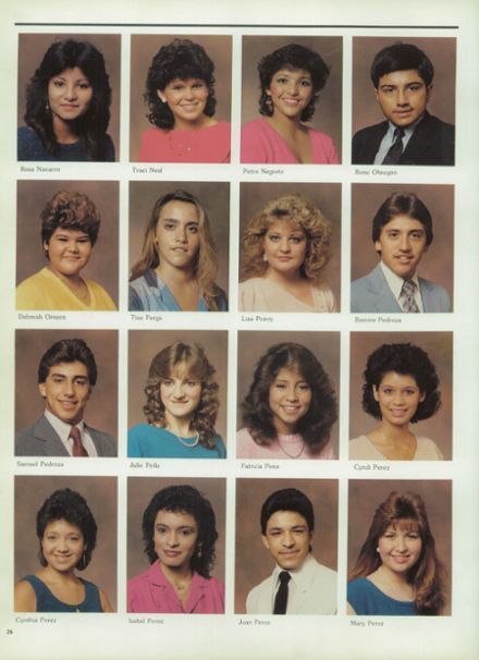 1980s, Secondary School Seniors, High School, Portrait, Santa Fe, Vintage, Retro, Santa Fe High School, High School Yearbook