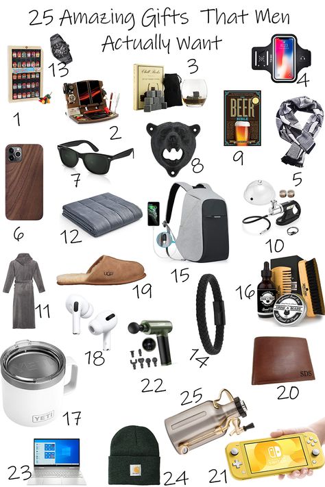 Finally the long awaited amazing gift guide is finished. Here you will find 25 amazing gifts that men actually want! You'll find anything from simple and creative gifts all the way to unique and funny ones! Ranging from tech to practical and whiskey, travel gifts we've got it covered! #birthdaypresent #birthdayboy #birthdaygift #giftgiude #birthdaygiftguide #forhim #gift #giftsforhim #giftsforhim #giftsfordad #giftsforboyfriend #giftforguys #smallgift #unique Diy, Outfits, Ideas, Cheap Gifts For Boyfriend, Cheap Boyfriend Gifts, Best Gifts For Men, Gifts For Men Ideas, Best Gifts For Him, Gifts For Hubby