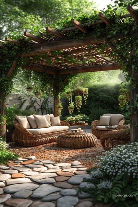 backyard-garden-ideas- Patio Design, Back Garden Landscaping, Backyard Patio, Backyard Patio Designs, Backyard Landscaping, Backyard Garden, Outdoor Patio, Backyard Decor, Backyard Oasis