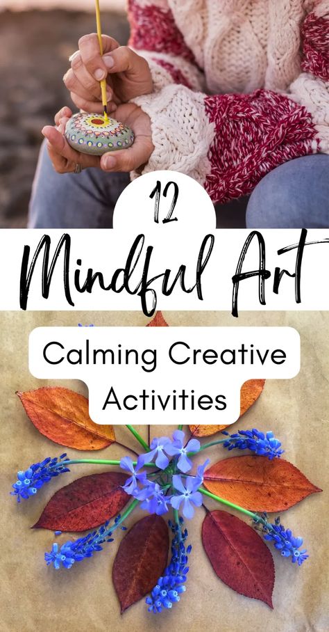 12 Calming Mindful Art Activities Diy, Mindfulness, Ideas, Crafts, Yoga, Mandalas, Art, Calming Activities, Mindfulness For Kids