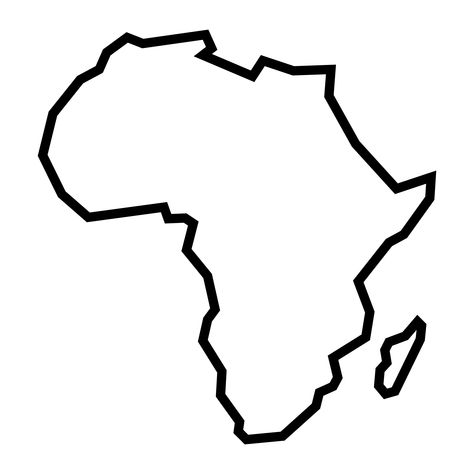 Download Detailed Map of Africa Continent in Black Silhouette Vector Art. Choose from over a million free vectors, clipart graphics, vector art images, design templates, and illustrations created by artists worldwide! Africa, Africa Outline, Africa Drawing, Africa Art, Africa Art Design, Africa Map, Africa Silhouette, African Map, Africa Continent