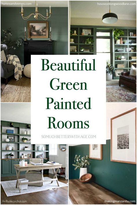 Looking for inspiration to paint your interior walls green? Check out these beautiful rooms and green paint color ideas for a chic and modern look! #greenpaint #walldecor Benjamin Moore, Design, Home Décor, Paint Colors For Living Room, Green Living Room Paint, Green Accent Walls, Green Paint Colors Bedroom, Living Room Paint Colors, Green Painted Walls Living Room