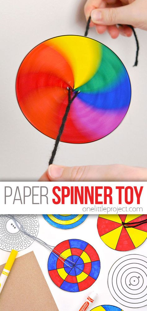 Paper Crafts, Origami, Diy For Kids, Paper Spinners, Paper Crafts Diy, Paper Craft, Knutselen, Easy Paper Crafts, Craft Projects For Kids