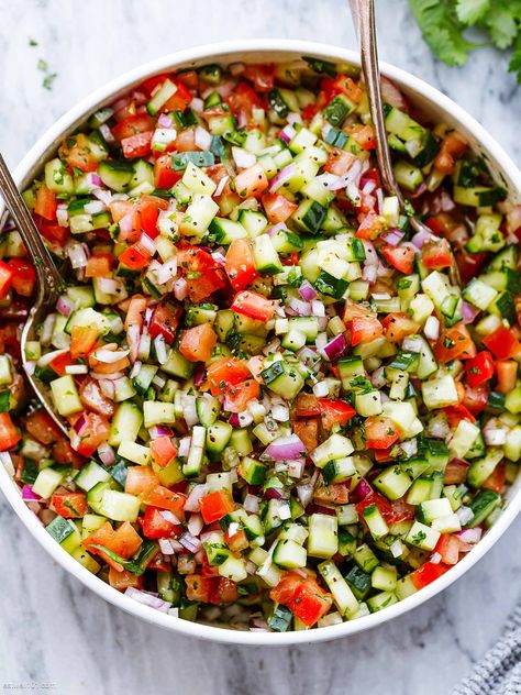 Courgettes, Pasta, Healthy Recipes, Salad Dressing, Salad Recipes, Mediterranean Salad Recipe, Easy Mediterranean Salad Recipe, Mediterranean Salad, Best Salad Recipes