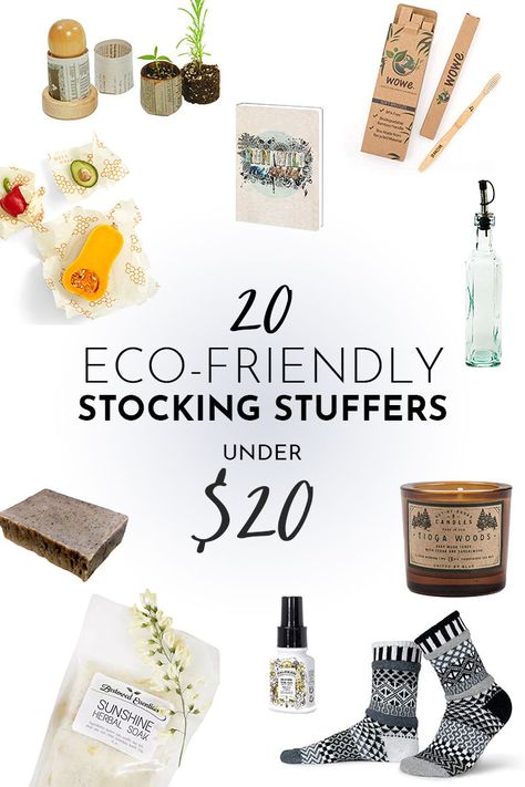 20 eco-friendly stocking stuffers for under $20, your perfect green holiday gift guide. #ecofriendly #green #greenliving #natural #giftwrap #stocking #stuffers #ideas #forkintheroad via @kristinatodini Upcycling, Diy, Stocking Stuffer Gift Guides, Zero Waste Christmas, Eco Friendly Christmas, Sustainable Gifts, Holiday Gift Guide, Eco Friendly Gifts, Zero Waste Gifts