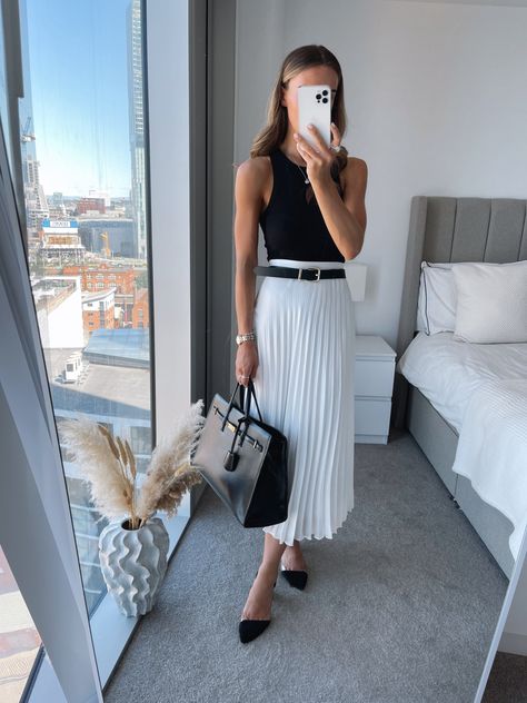 Outfits, Work Outfits Women Dress, Business Casual Skirt, Stylish Work Outfits, Office Outfits Women, Casual Work Outfits, Work Outfit Summer, Casual Feminine Style, Casual Work Dresses