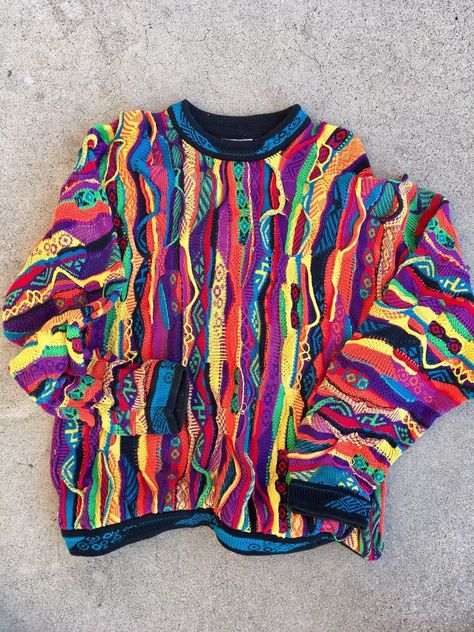 Vintage COOGI Sweater Biggie Smalls 90s Notorious B.I.G Colorful Size Medium | eBay Vintage, Shirts, Swag Outfits, Outfits, Jumpers, Converse, Hoodies, Vintage Sweaters, Coogi Sweater