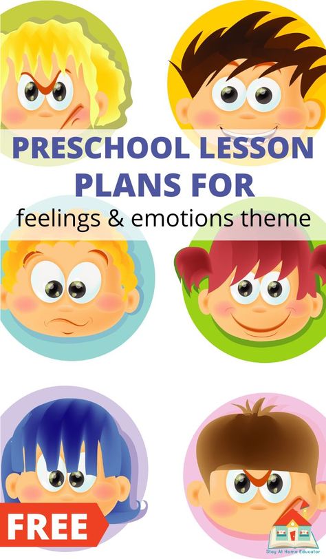 Teach your preschooler about recognizing and expressing their feelings and emotions with these feelings and emotions lesson plans. Done for you, just print and teach! These free preschool lesson plans feature over 16, nearly no-prep, hands-on preschool activities that will teach your preschooler or toddler about self-regulation and emotional intelligence. Perfect for remote learning and homeschoool preschool. Ideas, Pre K, Pre School Lesson Plans, Feelings Lesson Plans Preschool, Lesson Plans For Toddlers, Feelings Activities Preschool, Teaching Emotions, Emotions Lesson Plans, Preschool Lesson Plans