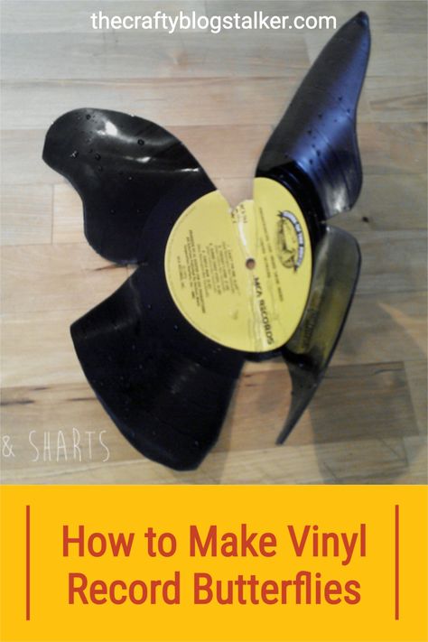 Turn old vinyl records into beautiful wall art. An easy DIY craft tutorial idea to upcycle a vinyl record into home decor. #thecraftyblogstalker #vinylrecords #upcyclecrafts #upcycle Upcycled Crafts, Vinyl Record Crafts, Vinyl Record Projects, Diy Vinyl Record Projects, Old Vinyl Records, Vinyl Records, Records Diy, Vinyl Crafts, Record Crafts
