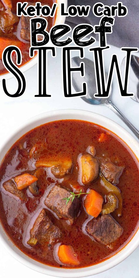 Low Carb Recipes, Beef Recipes, Biscuits, Keto Beef Stew, Low Carb Beef Stew, Keto Beef Recipes, Beef Stew Ingredients, Beef Stew Crockpot, Beef Stew Recipe