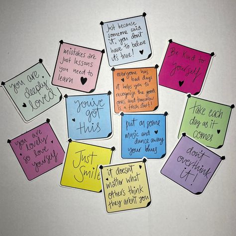 Doodles, Ideas, Positive Gift, Note To Self Quotes, Positivity Notes, Note To Self, Notes For Friends, Cute Little Notes For Friends, Sticky Notes Quotes