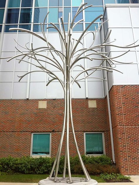 Metal, Yard Art, Memory Tree, Metal Tree, Tree Structure, Scrap Metal Art, Outdoor Sculpture, Unique Trees, Tree Sculpture